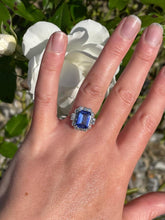 Load image into Gallery viewer, Exquisite Tanzanite and Diamond Ring in Platinum