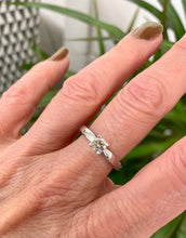 Load image into Gallery viewer, Solitaire Diamond Ring in 9ct White Gold