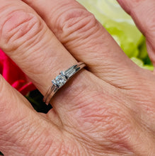 Load image into Gallery viewer, Diamond Solitaire with Fancy Shank in 18ct White Gold