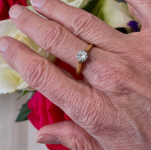 Load image into Gallery viewer, Solitaire Diamond Ring in 18ct Yellow Gold and Platinum