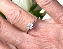 Load image into Gallery viewer, Solitaire Diamond Ring in 18ct White Gold