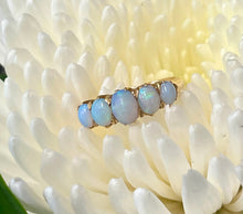 Load image into Gallery viewer, Five Stone Opal Ring in 18ct Yellow Gold