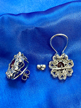 Load image into Gallery viewer, Stunning Ruby and Diamond Earrings Set in 18ct White Gold