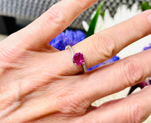 Load image into Gallery viewer, Hot Fiery Pink Sapphire in White Gold