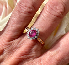 Load image into Gallery viewer, Superb Ruby and Diamond Ring Set in 18ct Yellow Gold