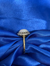 Load image into Gallery viewer, White Opal and Diamond Ring in 18ct Yellow Gold and Platinum