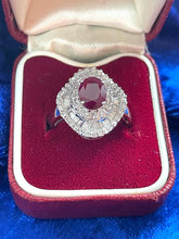 Load image into Gallery viewer, Ruby and Diamond Ring Set in 18ct White Gold