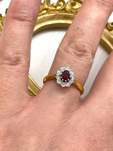Load image into Gallery viewer, Ruby and Diamond Ring Set in 18ct Yellow Gold