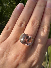 Load image into Gallery viewer, Morganite & Diamond Ring in 18ct Rose Gold