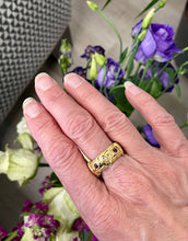 Load image into Gallery viewer, Ruby and Diamond Gypsy Ring in 18ct Yellow Gold