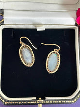 Load image into Gallery viewer, Opal Earrings with Emeralds and Blue Sapphires in 18ct Yellow Gold