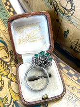 Load image into Gallery viewer, Emerald and Diamond Ring Set in 18ct White Gold