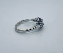 Load image into Gallery viewer, Diamond Boat Shape Cluster Ring in 18ct White Gold