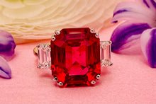 Load image into Gallery viewer, 10.57ct Pink Tourmaline and Diamond Ring in 18ct Yellow Gold and Platinum