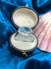 Load image into Gallery viewer, Topaz and Diamond Ring Set in 18ct White Gold