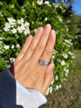Load image into Gallery viewer, Vintage Platinum Diamond Cluster Ring
