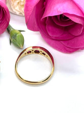 Load image into Gallery viewer, Gorgeous Ruby Gypsy Ring Set in 18ct Yellow Gold