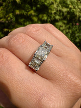 Load image into Gallery viewer, Three Stone Asscher Cut Diamond Ring