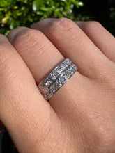 Load image into Gallery viewer, Vintage Platinum Diamond Double Row Band Ring