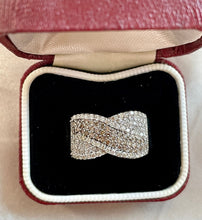 Load image into Gallery viewer, Champagne and White Diamond Ring in 14ct White Gold