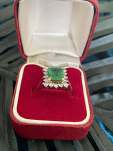 Load image into Gallery viewer, Preloved Emerald and Diamond Ring