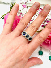 Load image into Gallery viewer, Sapphire & Diamond Trilogy Ring
