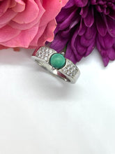 Load image into Gallery viewer, Turquoise and Diamond Ring Set in 18ct White Gold
