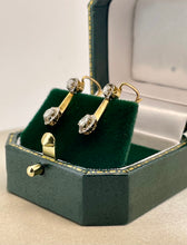Load image into Gallery viewer, Rose Cut Diamond Dangle Earrings in 18ct Yellow Gold