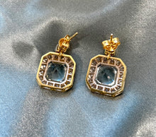 Load image into Gallery viewer, Aquamarine and Diamond Earrings Set in 18ct Yellow Gold