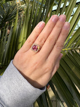 Load image into Gallery viewer, Pink Tourmaline & Diamond Halo Ring in 18ct Gold