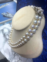 Load image into Gallery viewer, Cultured Pearl and Diamond Necklace Set in 18ct White Gold