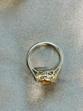 Load image into Gallery viewer, Yellow Sapphire and Diamond Ring Set in Platinum