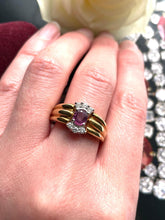 Load image into Gallery viewer, Ruby and Diamond Ring Set in 18ct Yellow Gold