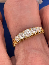 Load image into Gallery viewer, Victorian 5 Stone Diamond Ring in 18ct Yellow Gold