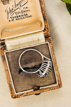 Load image into Gallery viewer, 1960s Blue Sapphire and Diamond Ring in 18ct White Gold