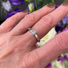 Load image into Gallery viewer, Solitaire Diamond Ring in 9ct White Gold