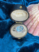 Load image into Gallery viewer, Topaz and Diamond Ring Set in 18ct White Gold