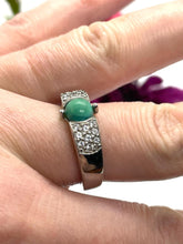 Load image into Gallery viewer, Turquoise and Diamond Ring Set in 18ct White Gold