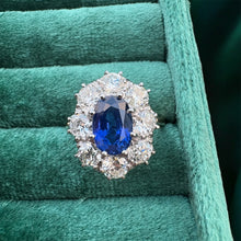 Load image into Gallery viewer, Sapphire & Old-Cut Diamond Ring
