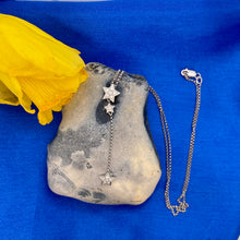 Load image into Gallery viewer, Triple Star Diamond Pendant in 18ct White Gold with 18ct White Gold Chain