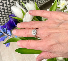 Load image into Gallery viewer, Diamond Daisy Cluster Ring in Platinum