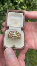 Load image into Gallery viewer, Pink Sapphire and Diamond Bubble Ring Set in 18ct Yellow Gold