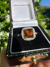 Load image into Gallery viewer, Citrine & Diamond Ring in Platinum