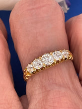 Load image into Gallery viewer, Victorian 5 Stone Diamond Ring in 18ct Yellow Gold
