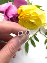 Load image into Gallery viewer, Beautiful Ruby and Diamond Studs