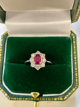 Load image into Gallery viewer, Ruby and Diamond Ring Set In Platinum