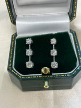 Load image into Gallery viewer, Diamond Drop Earrings in 18ct White Gold