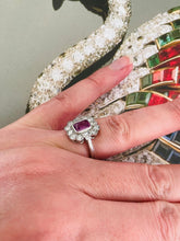 Load image into Gallery viewer, Beautiful Pink Sapphire & Diamond Ring in Platinum