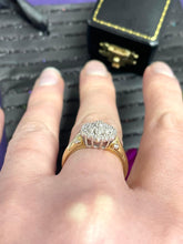 Load image into Gallery viewer, Diamond Cluster Ring Set in 9ct Yellow Gold