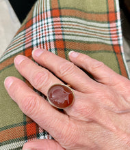 Load image into Gallery viewer, Carnelian Intaglio Ring in 18ct Yellow Gold